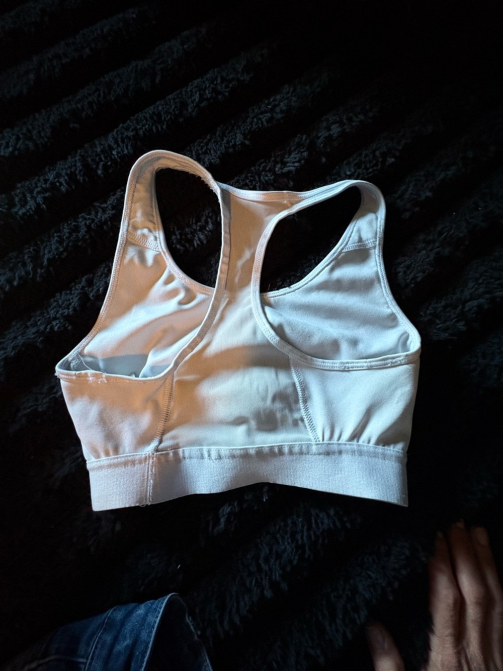 Adidas White Racerback Support Sports Bra - Picture 3 of 3